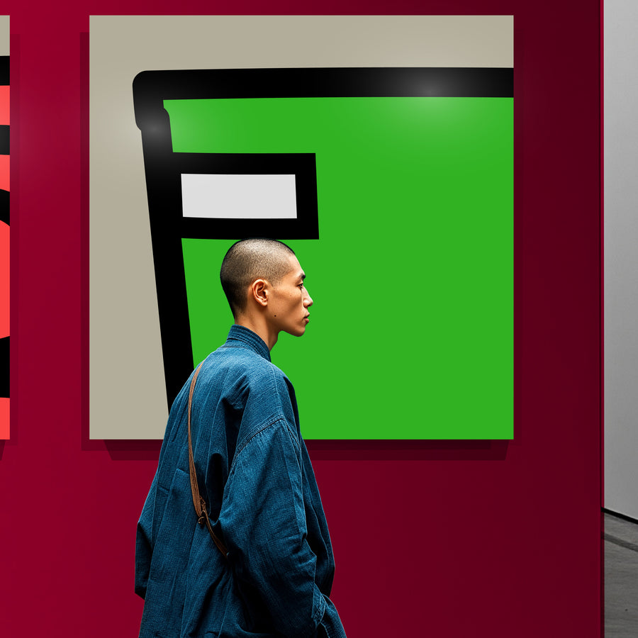 Green plastic rain boots