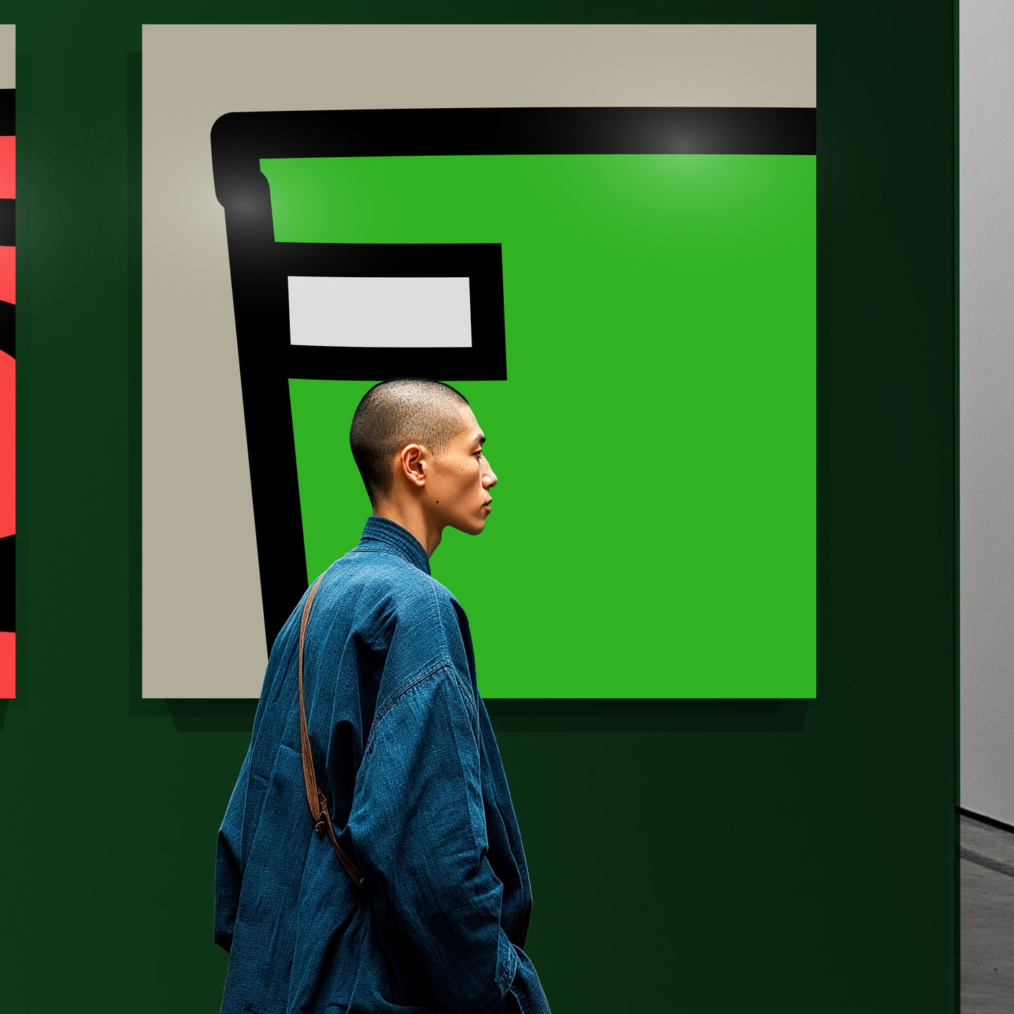 Green plastic rain boots