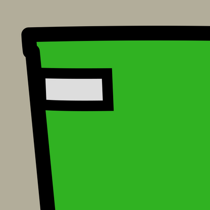 Green plastic rain boots