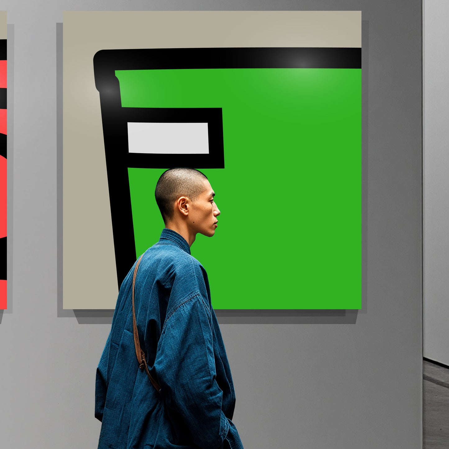 Green plastic rain boots