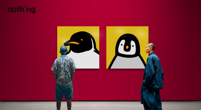 Penguin portrait chick yellow