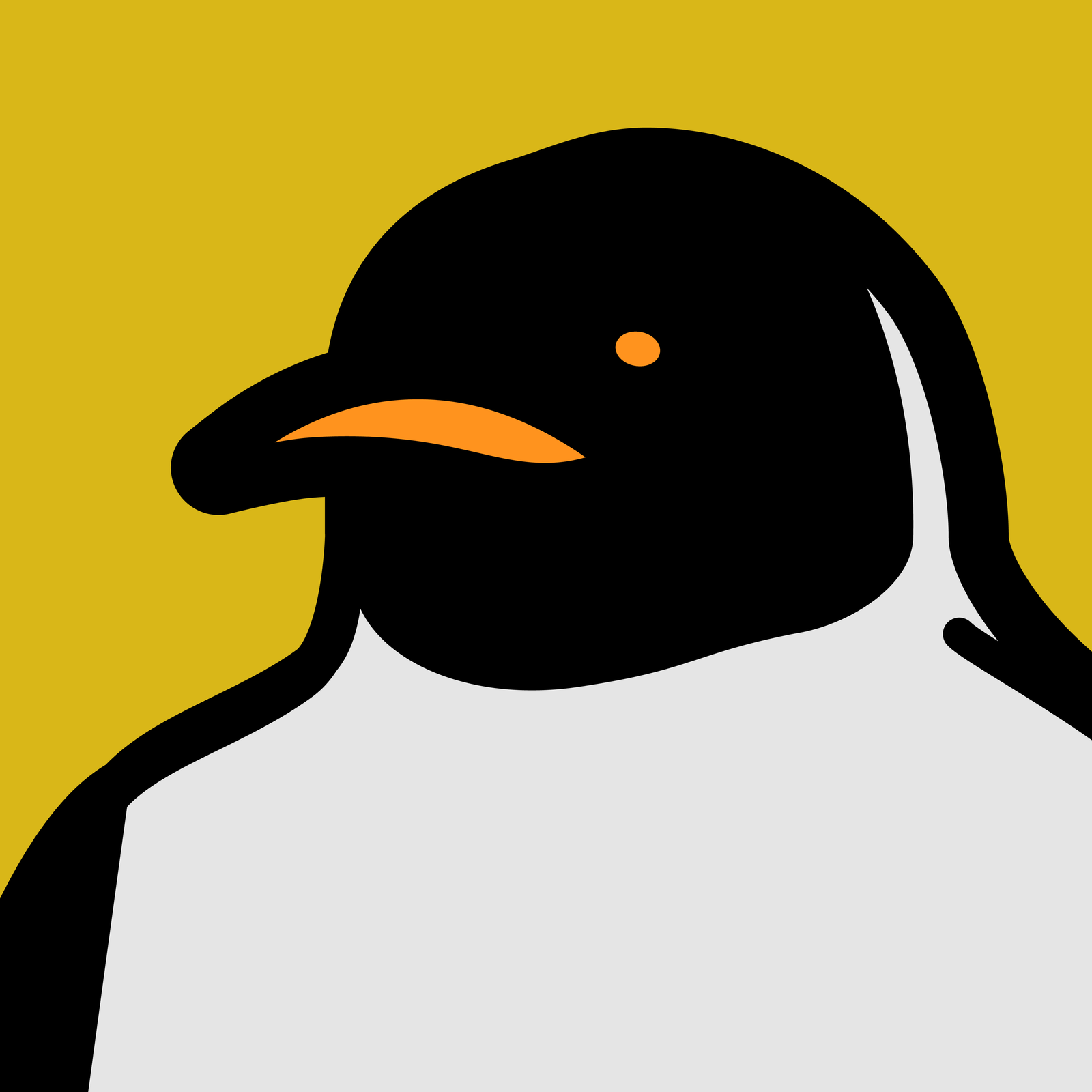 Penguin portrait yellow