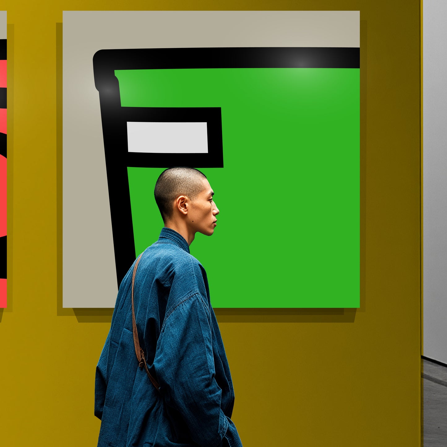 Green plastic rain boots